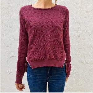 Moth - Anthropologie Textured Knit Zipper Sweater
